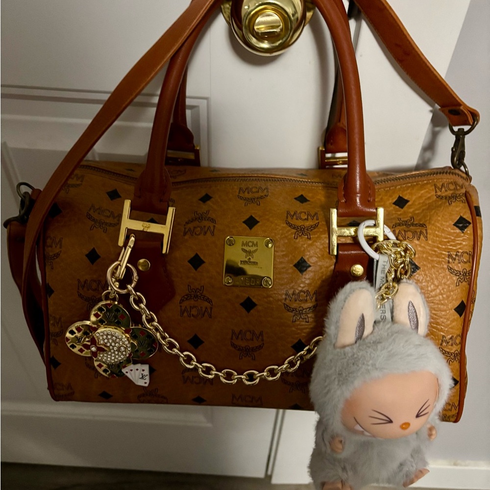 MCM Cognac Boston bag Visetos Satchel - Picture 14 of 14